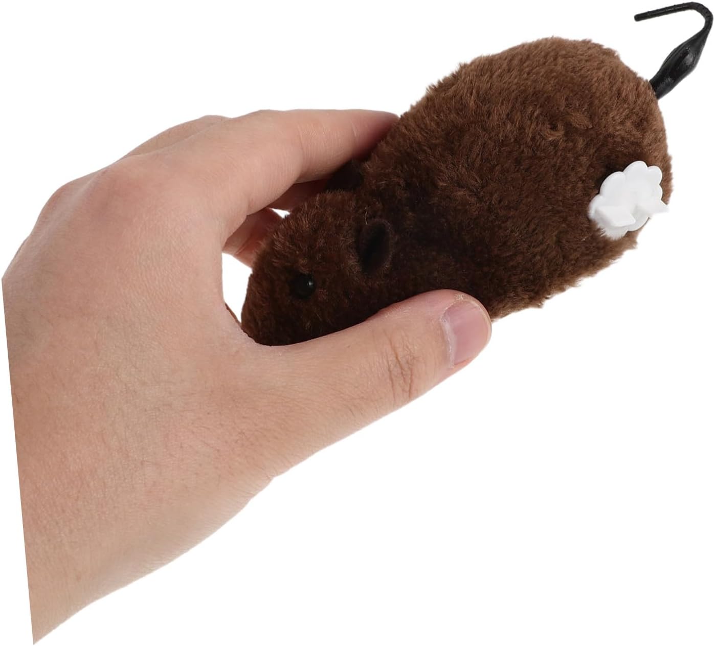 Interactive Wind up Mouse with Realistic Tail for Cats 6pcs Lightweight Plush Mechanical Motion Pet for Indoor Training and Traveling Play