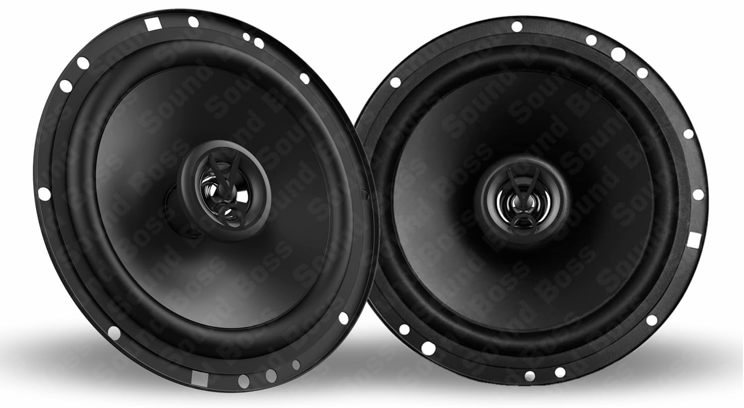 Sound Boss Car Speaker SB-CX-61SI Premium 16.51 cm (6.5 inch) 2-Way Coaxial Speakers (Black), Peak Power - 350 W, RMS Power - 70W, Rated Power - 65W