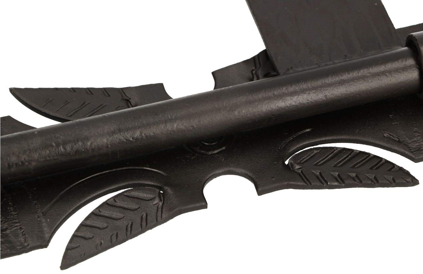 KOTARBAU® Pestillo deslizant, 250 mm, Cierre con ojal para candado, Cerrojo de acero retro, ornamental, Cerrojo de seguridad para puertas y verjas, Protección contra robo, Herraje para puerta
