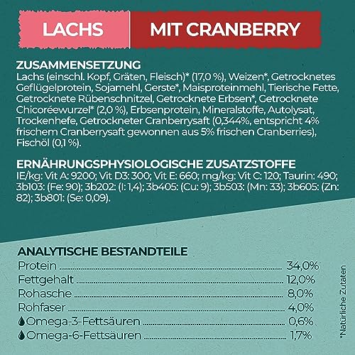PURINA ONE Dual Nature Katzenfutter trocken für kastrierte Katzen mit Cranberry, reich an Lachs, 6er Pack (6 x 650g)
