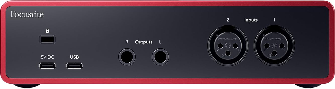 Scarlett 2i2 4th Gen USB Audio Interface w/Buhne XLR10 10 Ft Mic Cable