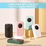 MIARALA 1600 Pcs colorés D30 Ruban d'étiquettes, Ruban de fabricant d'étiquettage (en anglais) 12mm×40mm(0.47"x1.57") Sticker Thermal Paper Ruban autocollant pour Phomemo D30 imprimante 10 Rouleaux