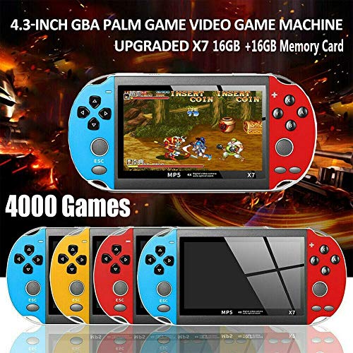 4000+ games 32G ROM X7 PSP console handheld game machine 4.3\\ ps4 Portable Consoles (Blue) - Thumbnail 2