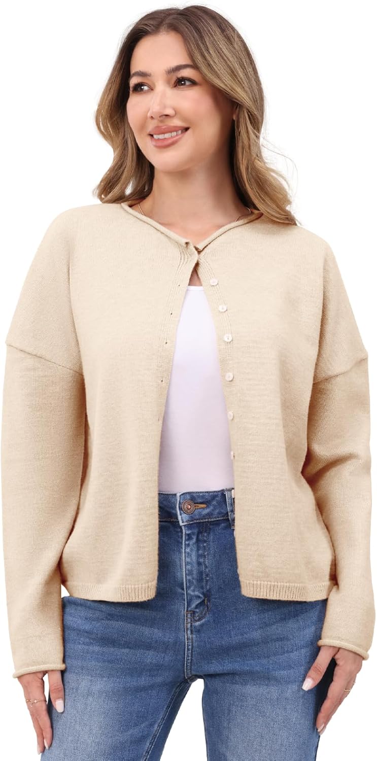 Womens Lightweight Open Front Cardigan Sweaters Casual Long Sleeve Sweater Tops Soft Knit Outfits Fall Winter 2025 - Image 2
