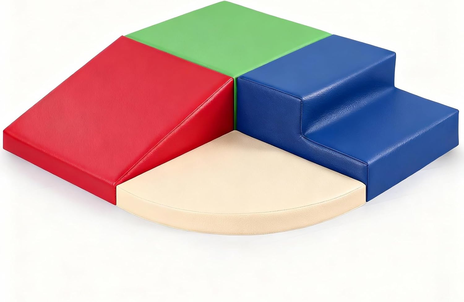 Sumbababy Soft Climbing Blocks for Toddlers: Waterproof PU Leather Play Set - 4 PCS Indoor Climber Toys for Kids - Outdoor Playground Equipment - Ideal Gift for Daycare & Preschool