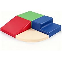 Sumbababy Soft Climbing Blocks for Toddlers Waterproof PU Leather Play Set - 4 PCS Indoor Climber Toys for Kids - Outdoor Playground Equipment - Ideal Gift for Daycare & Preschool