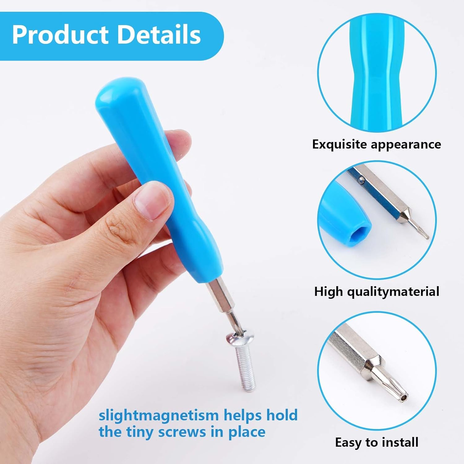 Generic Ring Doorbell Screwdriver Set, T6 & T15 Bit, Fits All Ring Models, Blue, Plastic, Indoor Use