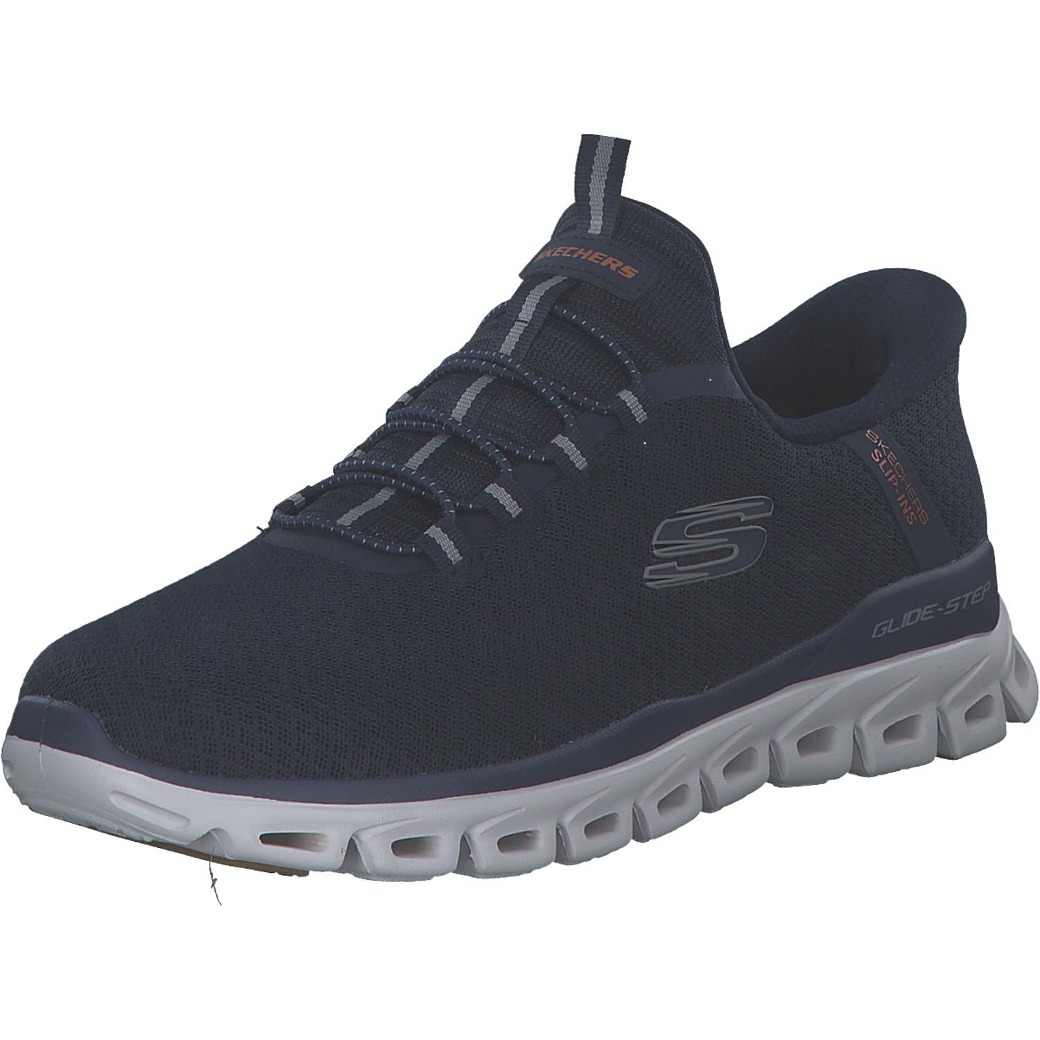 Skechers Men's Glide-Step Noxus Trainers, Navy Mesh/Pu, 6.5 UK