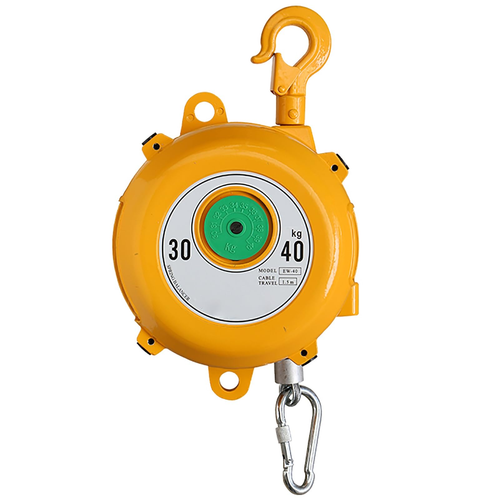 WEKONUMEX Retractable Spring Balancer, Spring Balancer 1.5m Retractable Hanging Holder 1-80kg Heavy Duty Steel For Workshop(30-40kg)