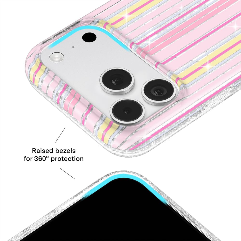 VELVET CAVIAR Hülle für iPhone 17 Pro Max | Kompatibel mit MagSafe | 10ft Falltest | Schützende Sommerhüllen | Sunkissed Stripes Glitter