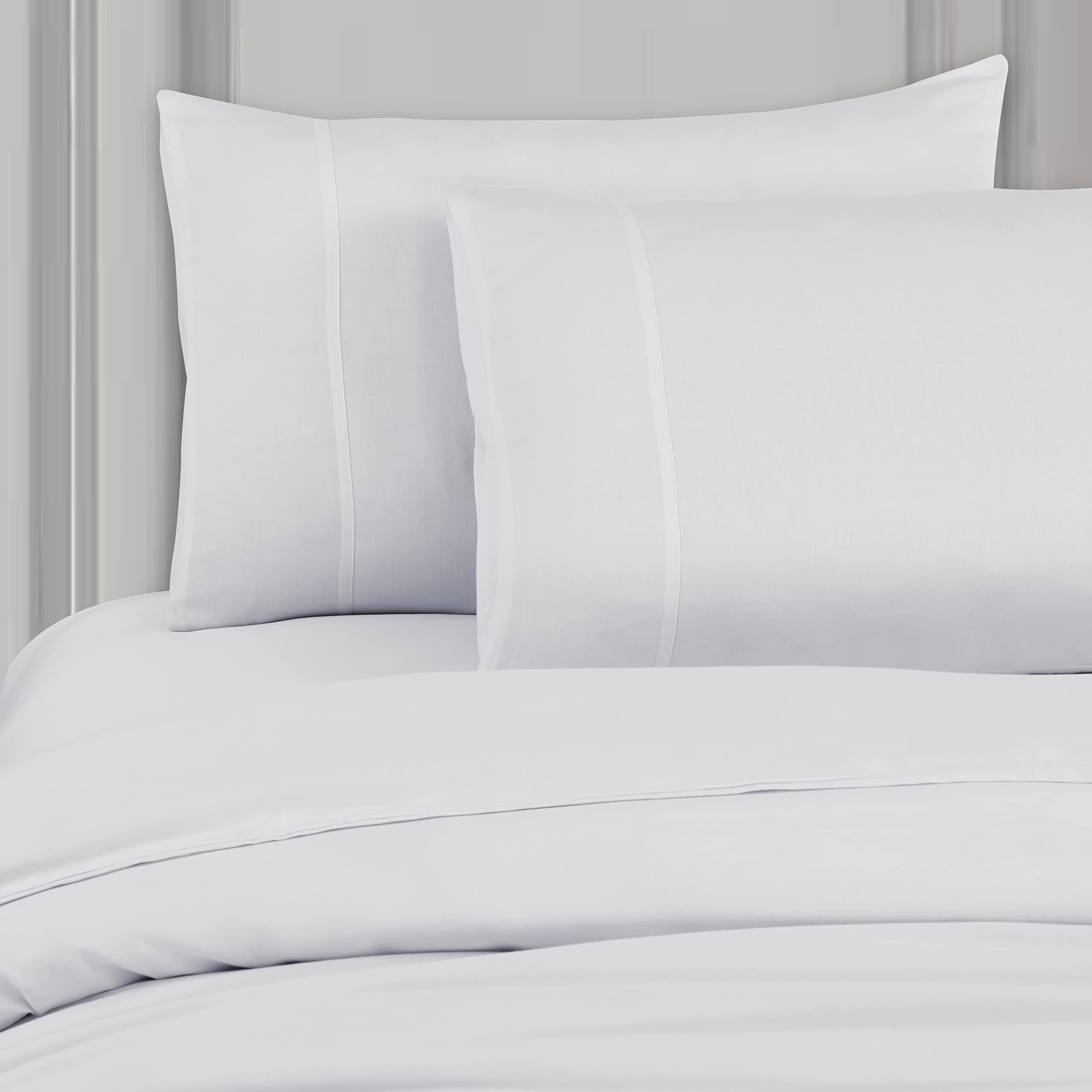 Spread Spain Madison Avenue Cotton with Light Silky and Sateen 400 Thread Count 1 Pillow Cover (22" x 34" inchWhite) 3