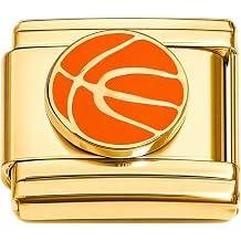 NewCharms Basketball Goldtone Italian Charm