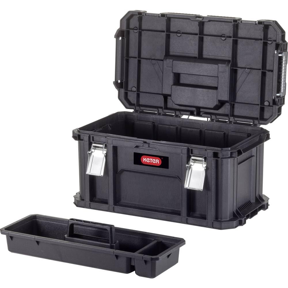 Keter, Connect tool, cassetta degli attrezzi, colore: nero/rosso