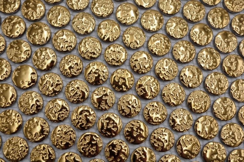 MOS10-0707_f - Mosaico de cerámica para pared de cocina, color dorado brillante