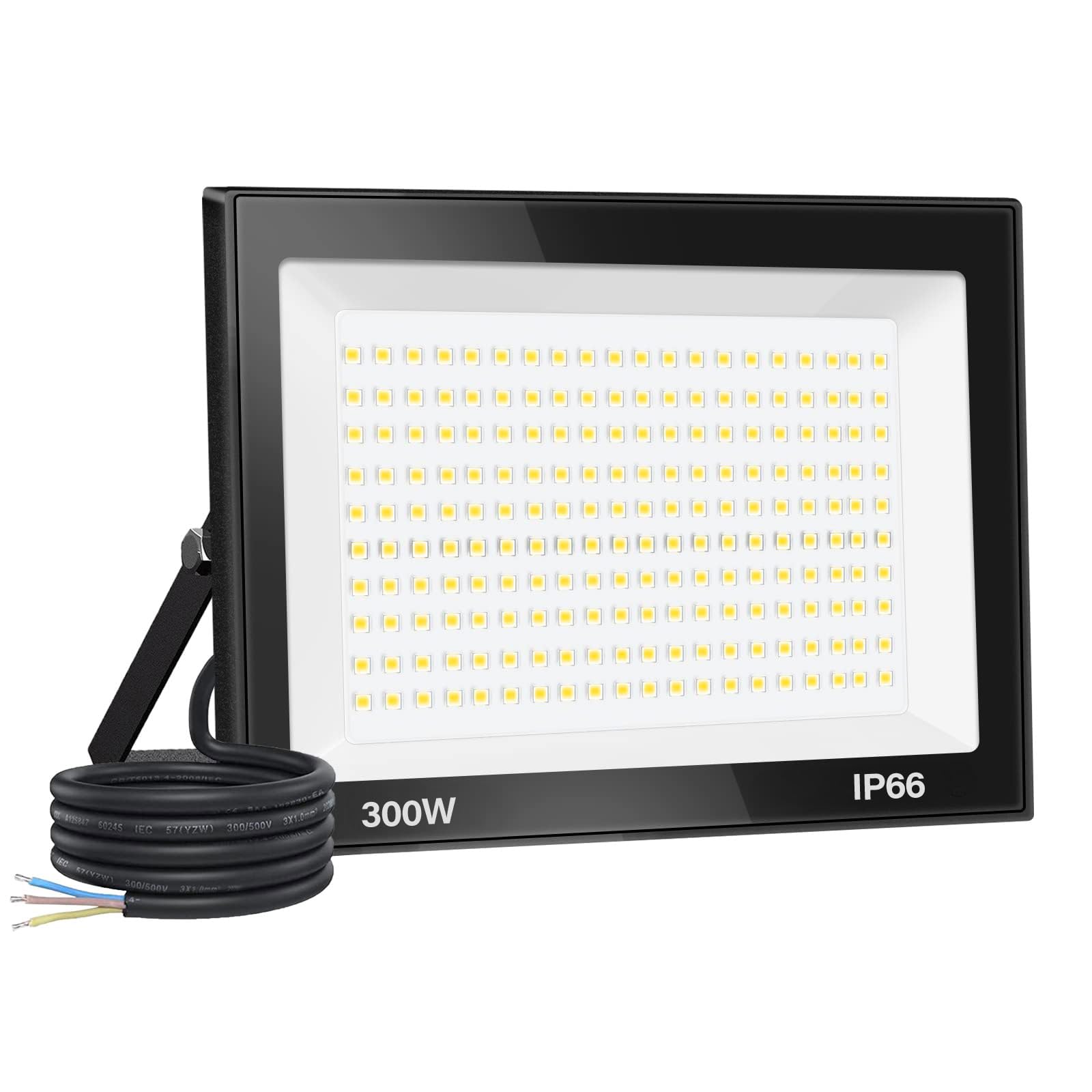 Jefedana LED-Spot für den Außenbereich, IP66, wasserdicht, LED-Außenstrahler, super hell, Außenbeleuchtung, Kaltweiß (6000 K), Sicherheit, LED-Spot für Stadien, Fabriken, Parkplatz, Garage, Garten