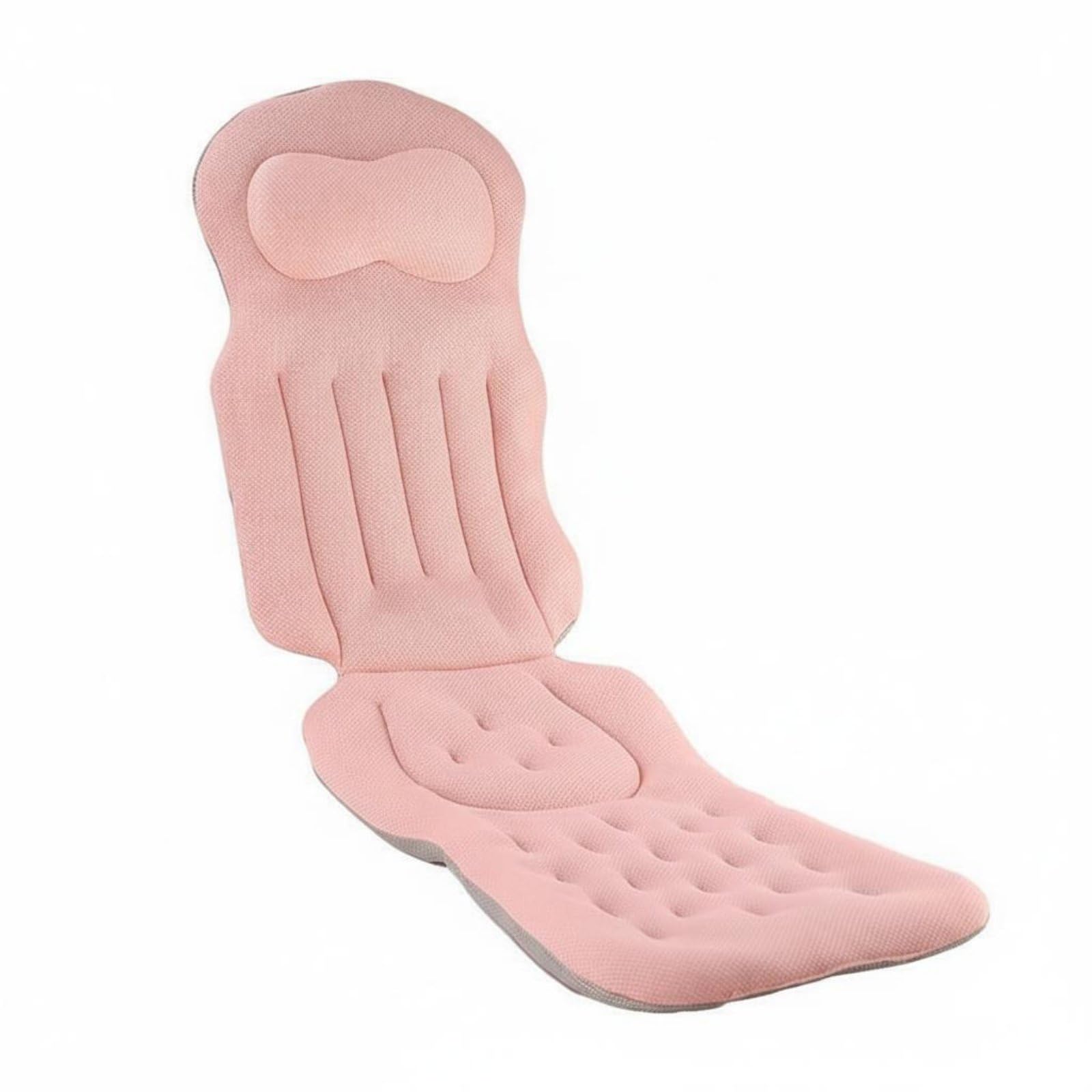 Homyl Cuscino Bagno con Ventosa Imbottito Supporto Schiena Testa in Rete 4D Traspirante Antiscivolo Comfort Durevole Adatto per Vasca da Bagno SPA, Rosa