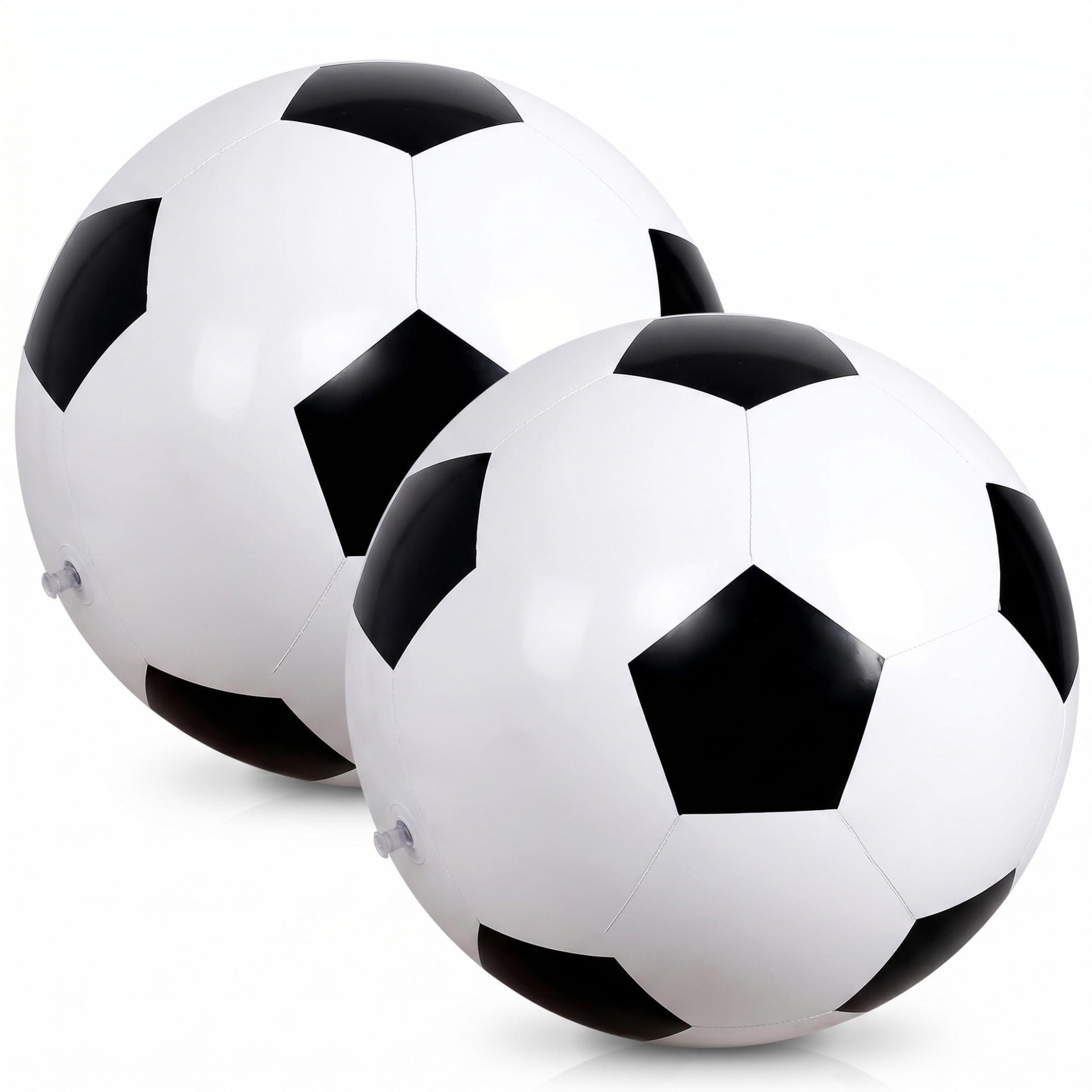 Balón de fútbol Inflable Gigante de 2 uds., Pelota de Playa de fútbol Inflable de PVC para diversión al Aire Libre, Gigante de 39, 37 Pulgadas