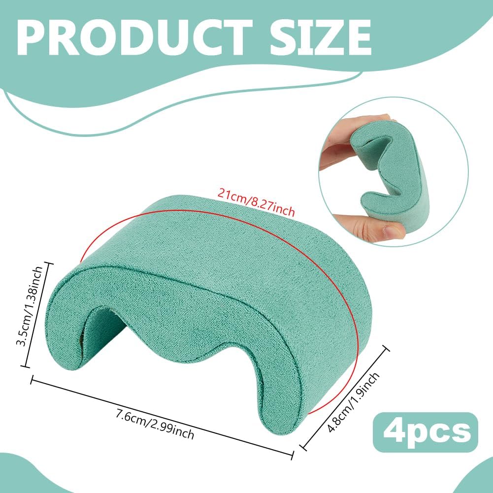 PH PandaHall 4 Pack Velvet Watch Pillows M Shaped Watch Display Pillow Case Pillow Bracelet Display Cushion Replacement Pillows for Watches Box Case Holder Jewelry Storage Organization, Light Green image 2