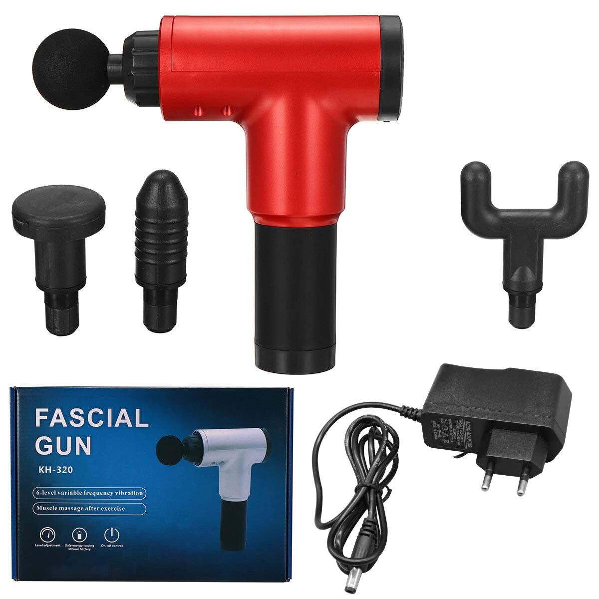 ORILEY KH-320 Cordless Rechargeable Handheld Percussion Massage Gun Deep Tissue Massager with Quiet, 6 Speed High-Intensity Vibration and 4 Massage Heads (Random Color) (B08JTYQFJ2) Amazon Price History, Amazon Price Tracker