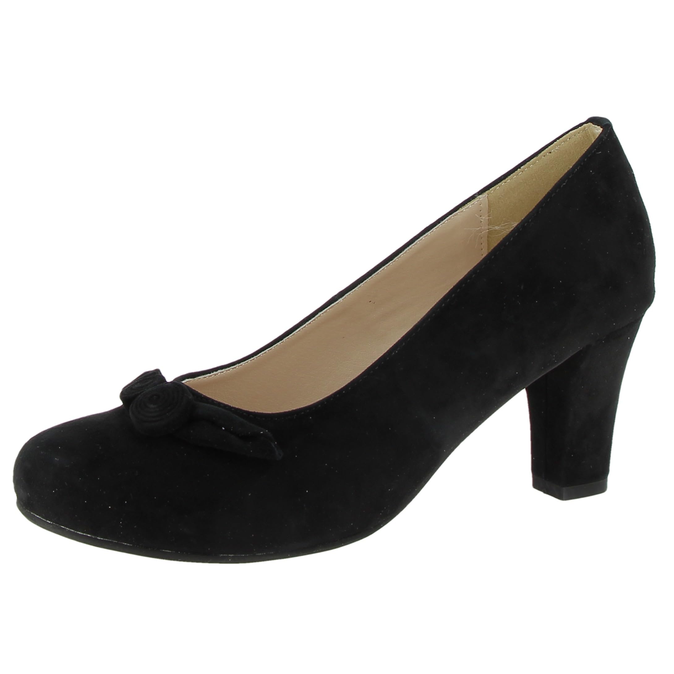 Hirschkogel Women's Court Shoes Pump, Black, 8.5 UK