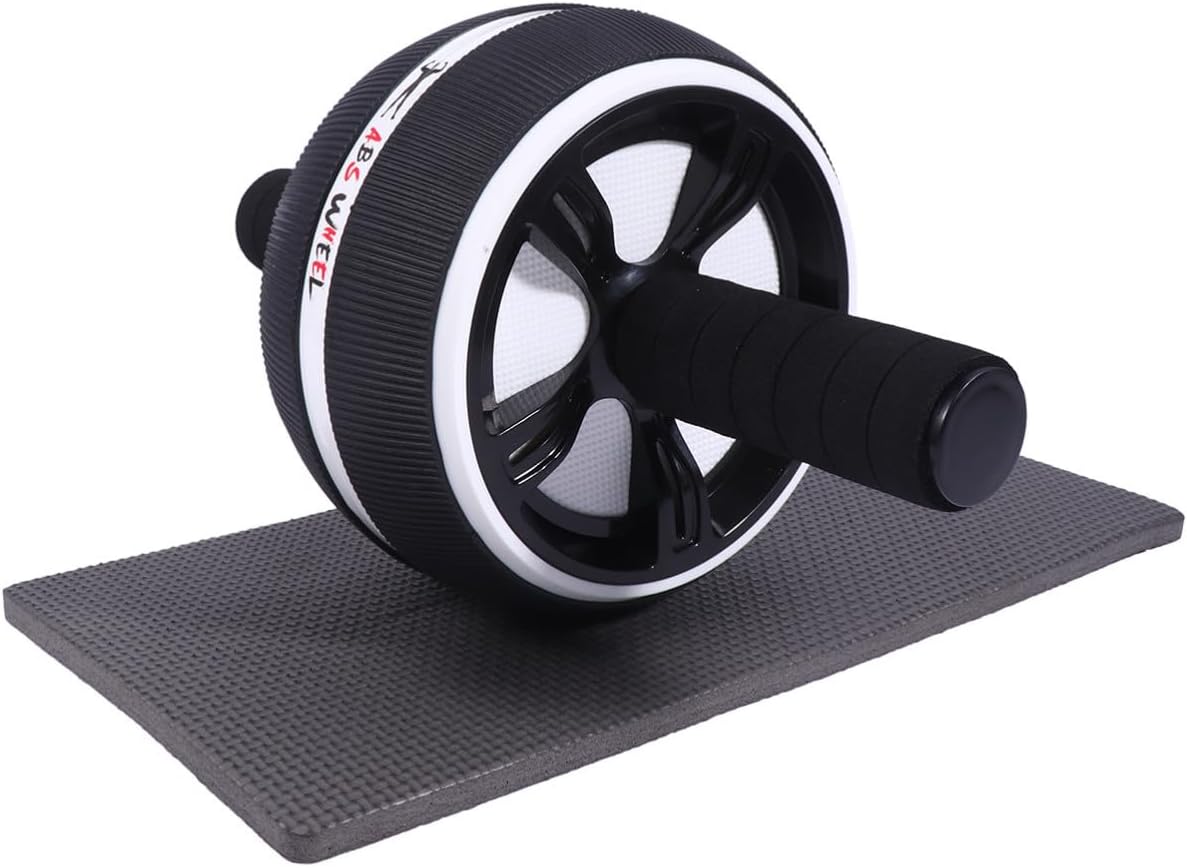 FUOYLOO Mute Fitness Wheel for Home Gym, Sturdy Abdominal Roller with Tpr and Stainless Steel Material, Large Size Muscle Building Core Trainer for Men and Women