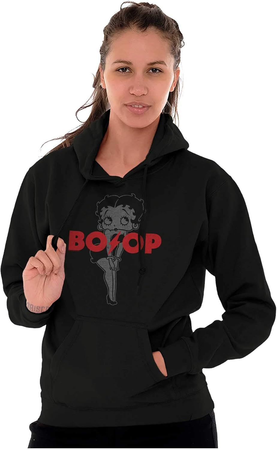 Brisco Brands Betty Boop Cartoon Lighting Strike Hoodie Sweatshirt Women