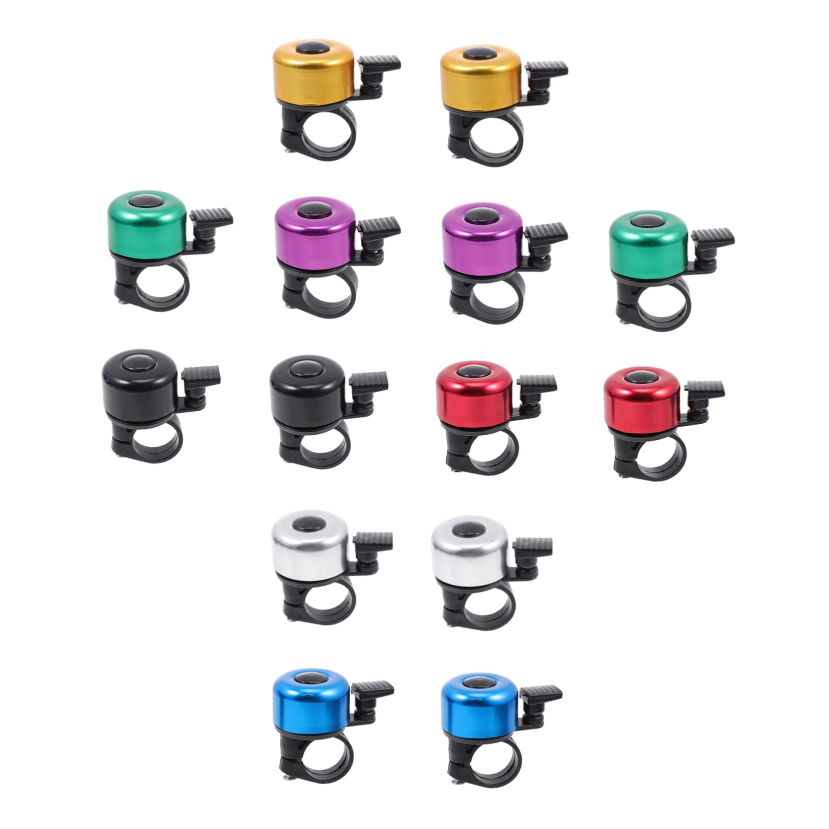 Toddmomy 14Pcs Professional Alloy Bike Bell Versatile Cycling Bells Colors for Mountain Road Folding Bicycles Loud Sound for