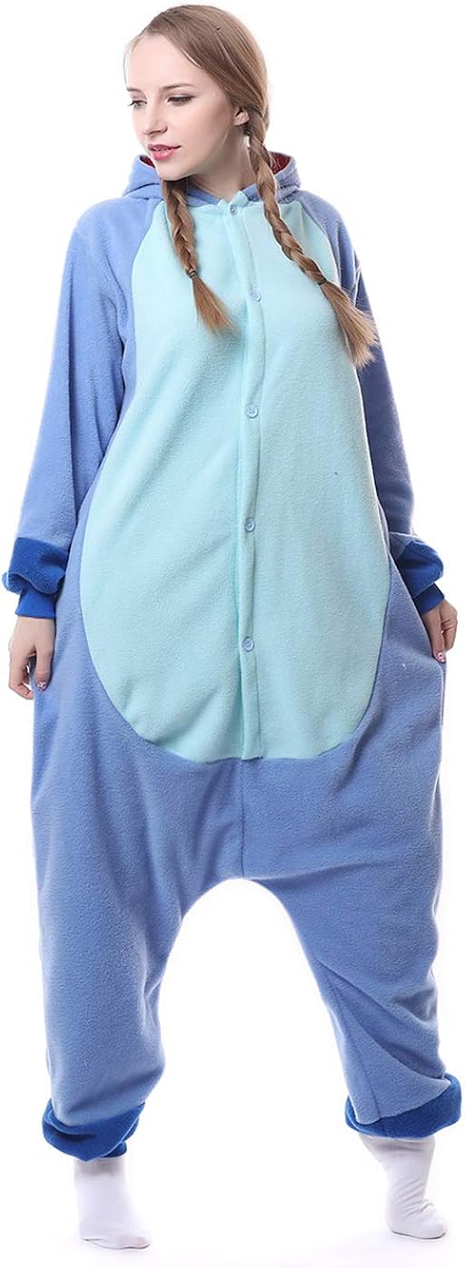 LorranTree Relaxo Costume Onesie Combinaison à Bec Bec Animal Relax Kostuem Femme Homme Pyjama Carnaval Halloween Pyjama Cosplay Platypus Adulte Carnaval Une Pièce, Vert, S