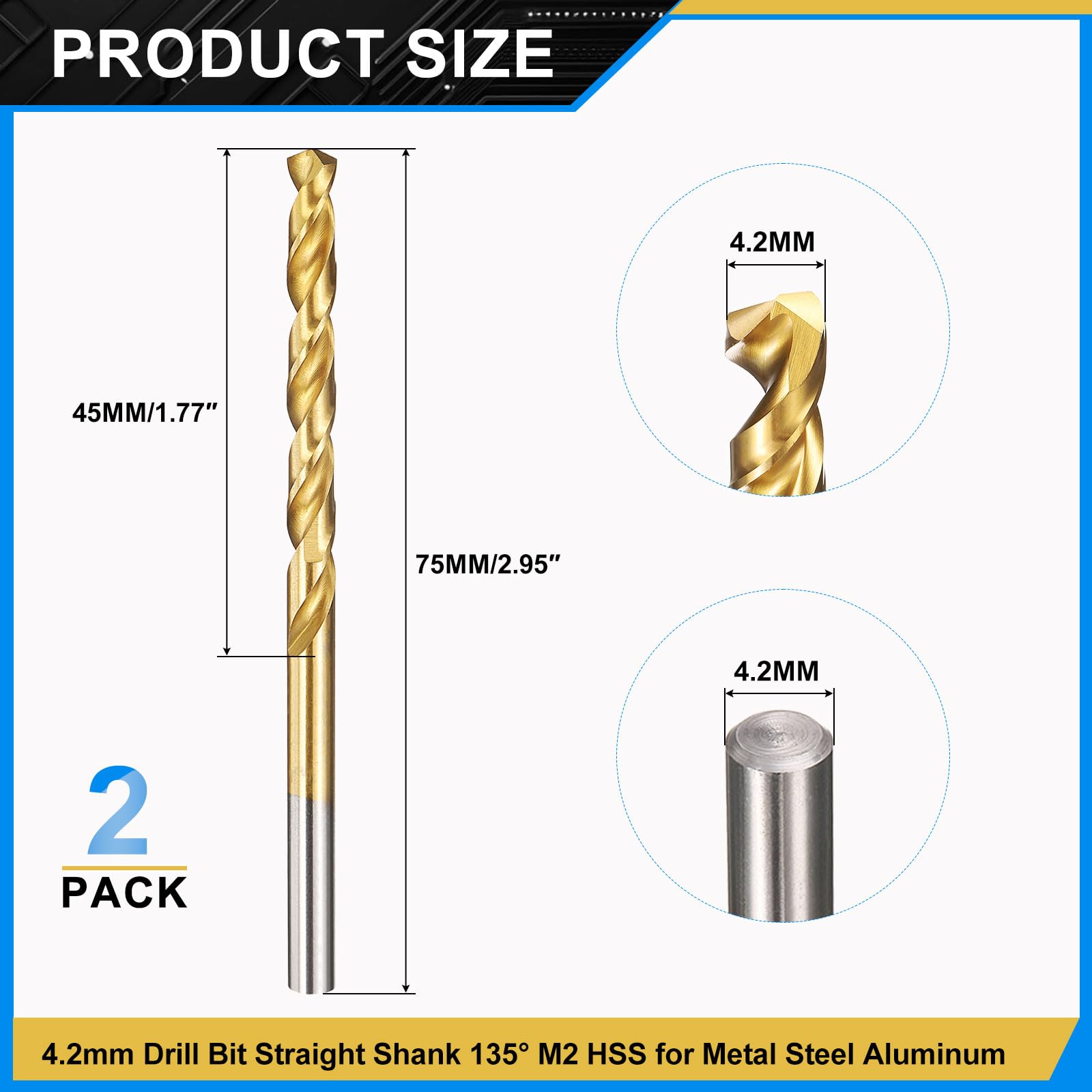 PATIKIL 4.2mm Drill Bit - Image 2