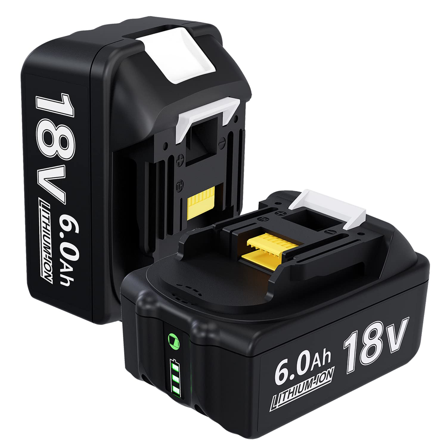 BATTOOLBL1860B for Makita 18V Battery 6.0Ah Li-ion Replacement Battery for Makita BL1860 BL1850B BL1850 BL1840B BL1835 BL1830 BL1815 LXT-400 194204-5 194205-3 Tool Battery with LED Indicator