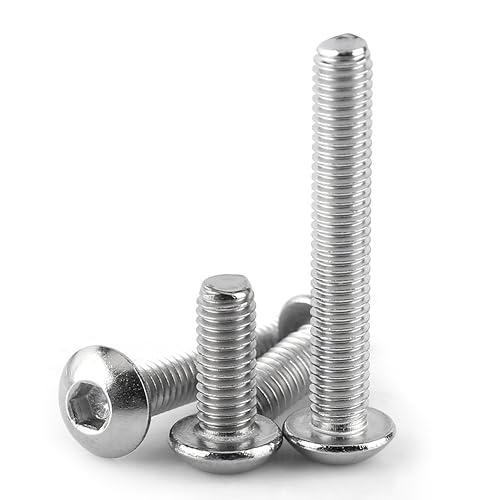 Miniatura 3 de Juego de pernos y tuercas, 340 piezas M3 de acero inoxidable SS304 cabeza de botón hexagonal tornillo tornillo tuerca surtido kit utilizado