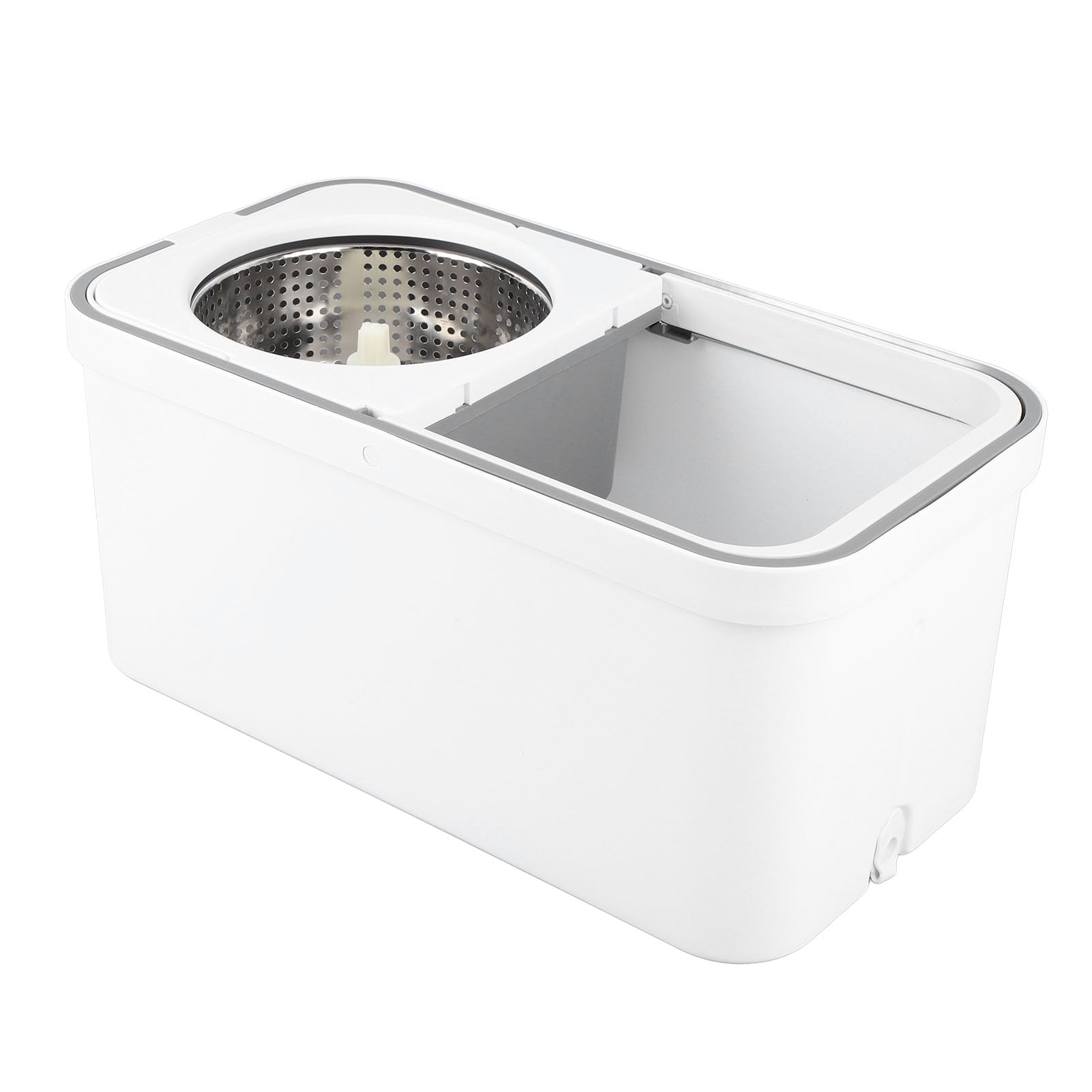 Cubo de fregona Giratorio de 360 ​​Grados con escurridor de Limpieza de Pisos de Alta Resistencia Cabezal de fregona de Microfibra Mango de Acero Inoxidable para Pisos Lam