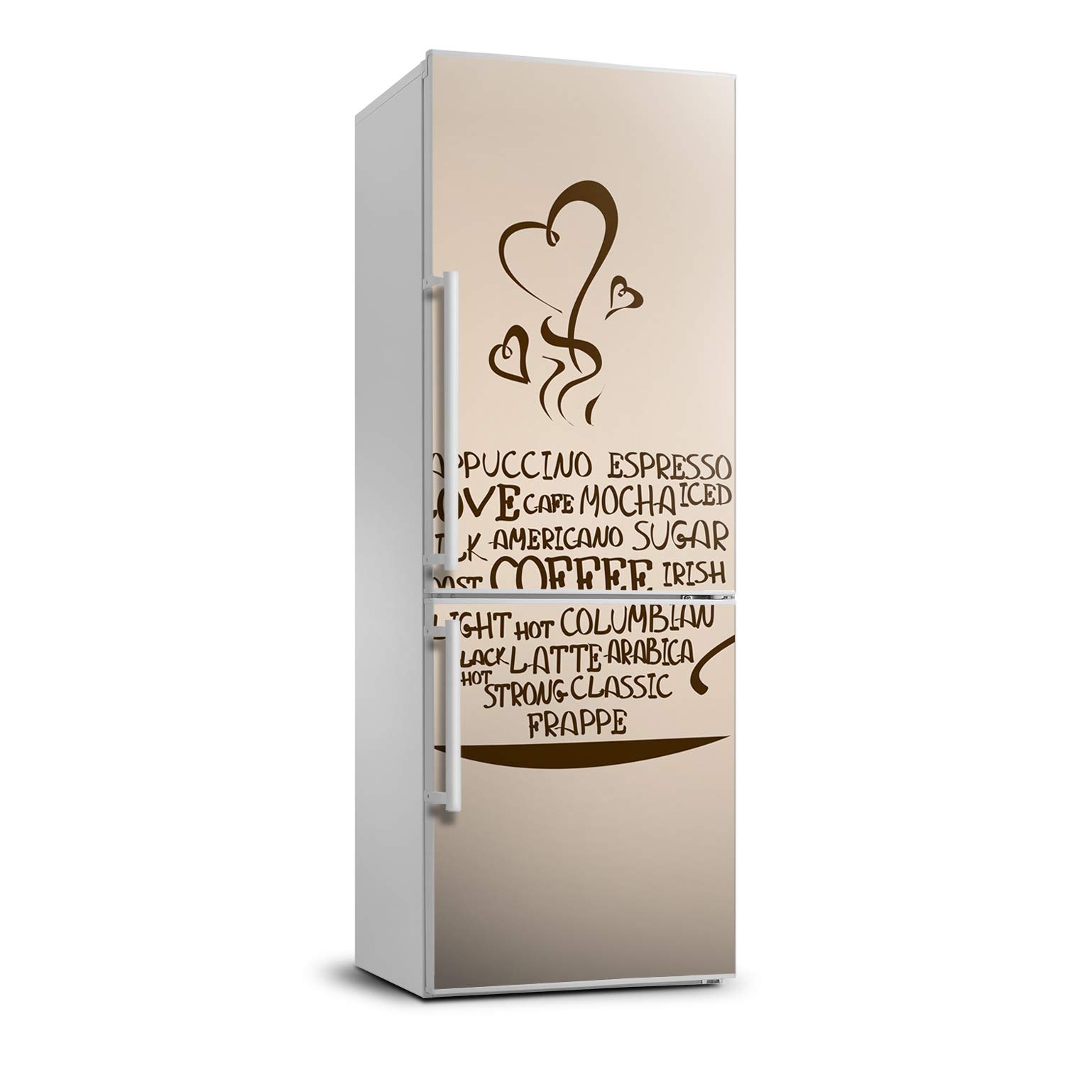 Pegatinas de cocina para frigorífico de 70x190 decorativas motivo café