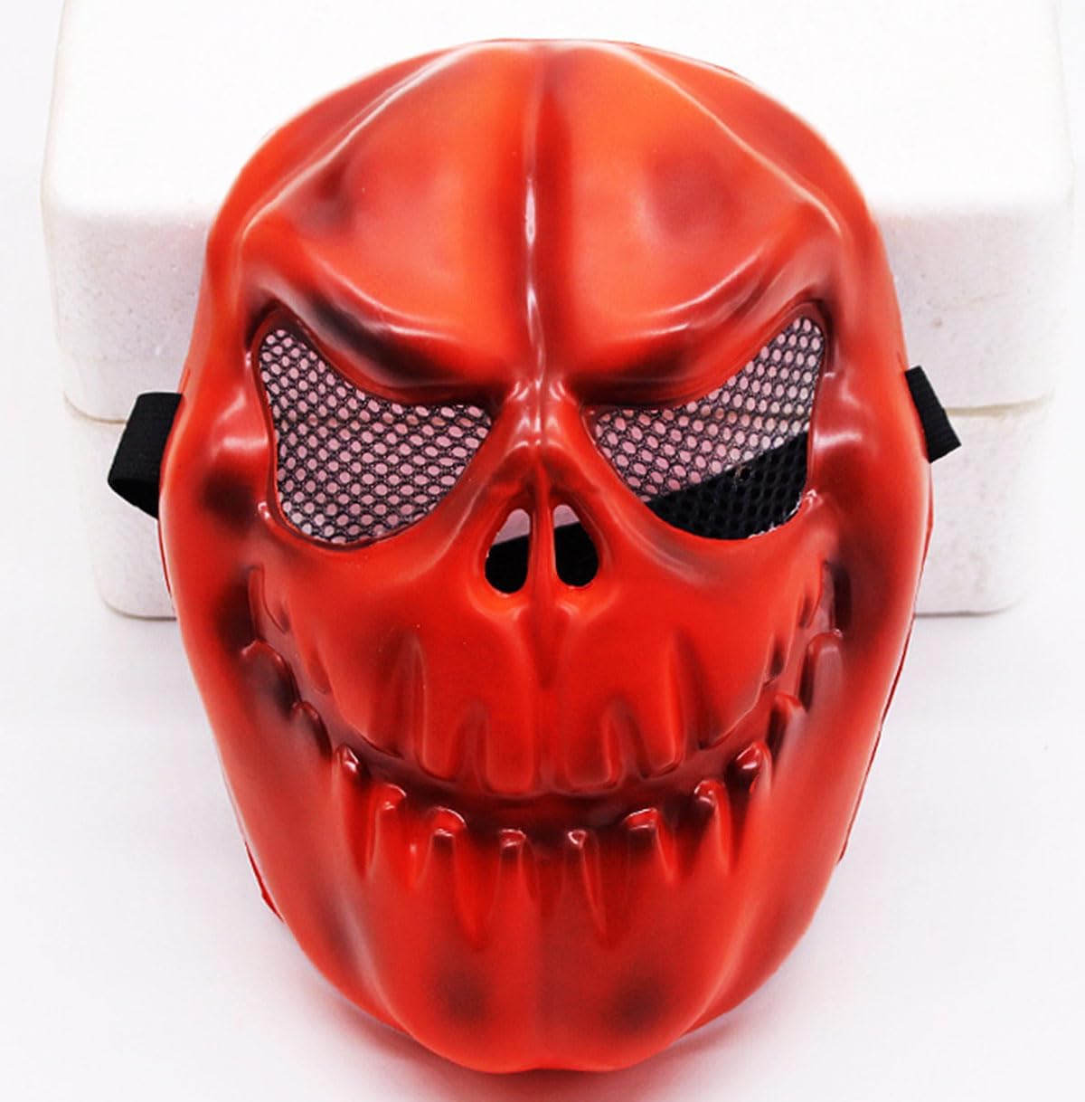 Evil Pumpkin Head Mask JackoLantern Adult Halloween Party Costume Scary Props PVC