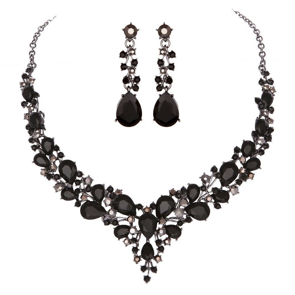 Molie Bridal Austrian Crystal Necklace and Earrings Set