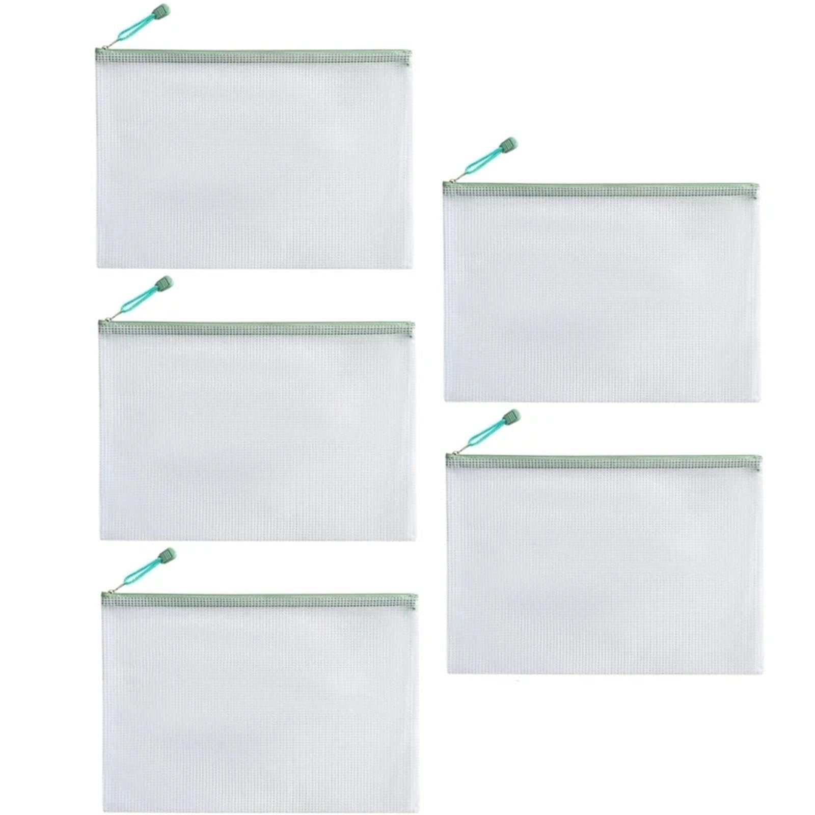 Trockner-Fusselbeutel, 24 Stück, A4, Netzstoff, Reißverschlusstasche, Puzzle-Aufbewahrungstasche, Tasche, Ordner, Schule, Bürobedarf