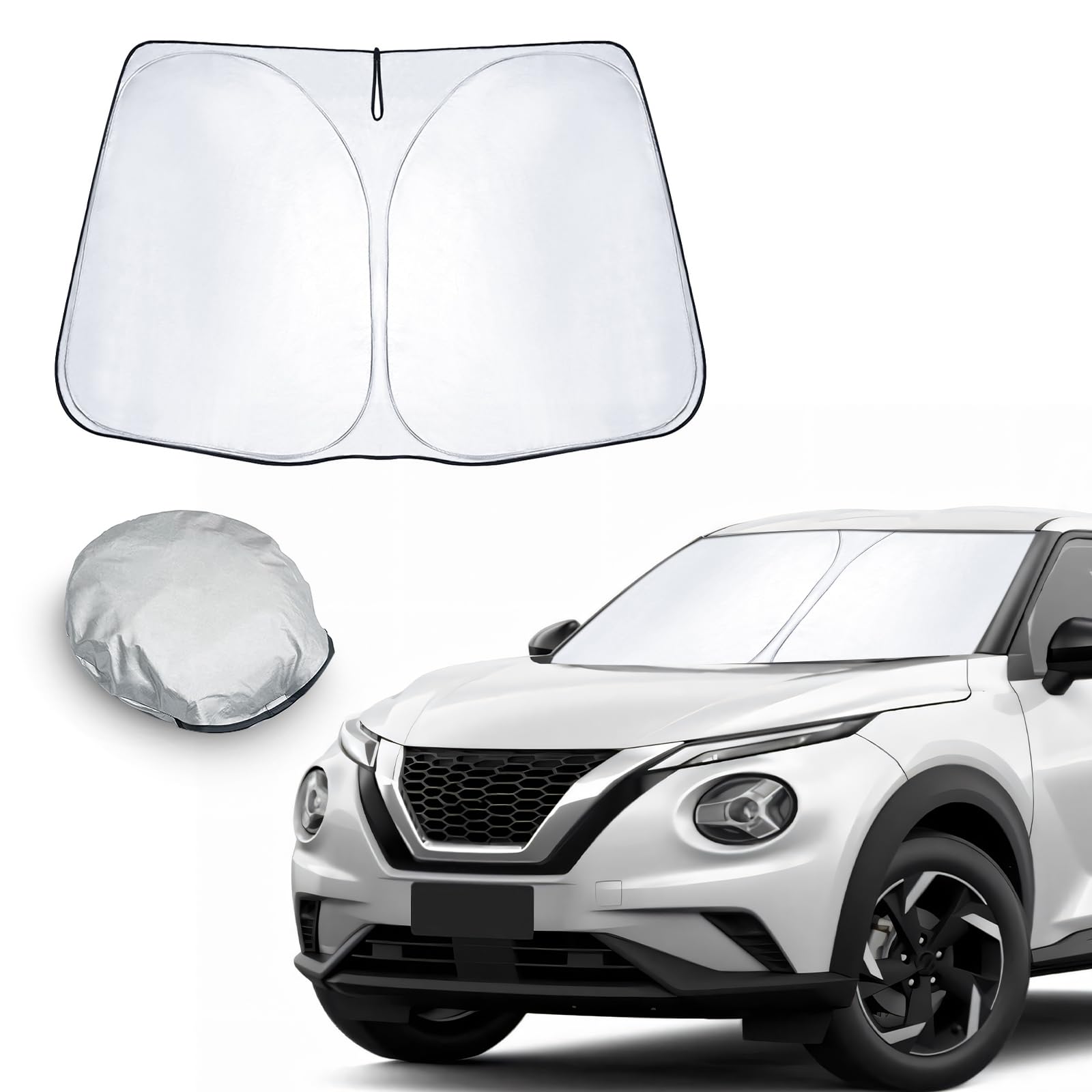 CDEFG Compatible con Nissan Juke F16 2020-2023 2024 Parasol Cubiertas Parasol Delantero Parasol Parabrisas Coche Parasol Juke F16 Hybrid Accesorios