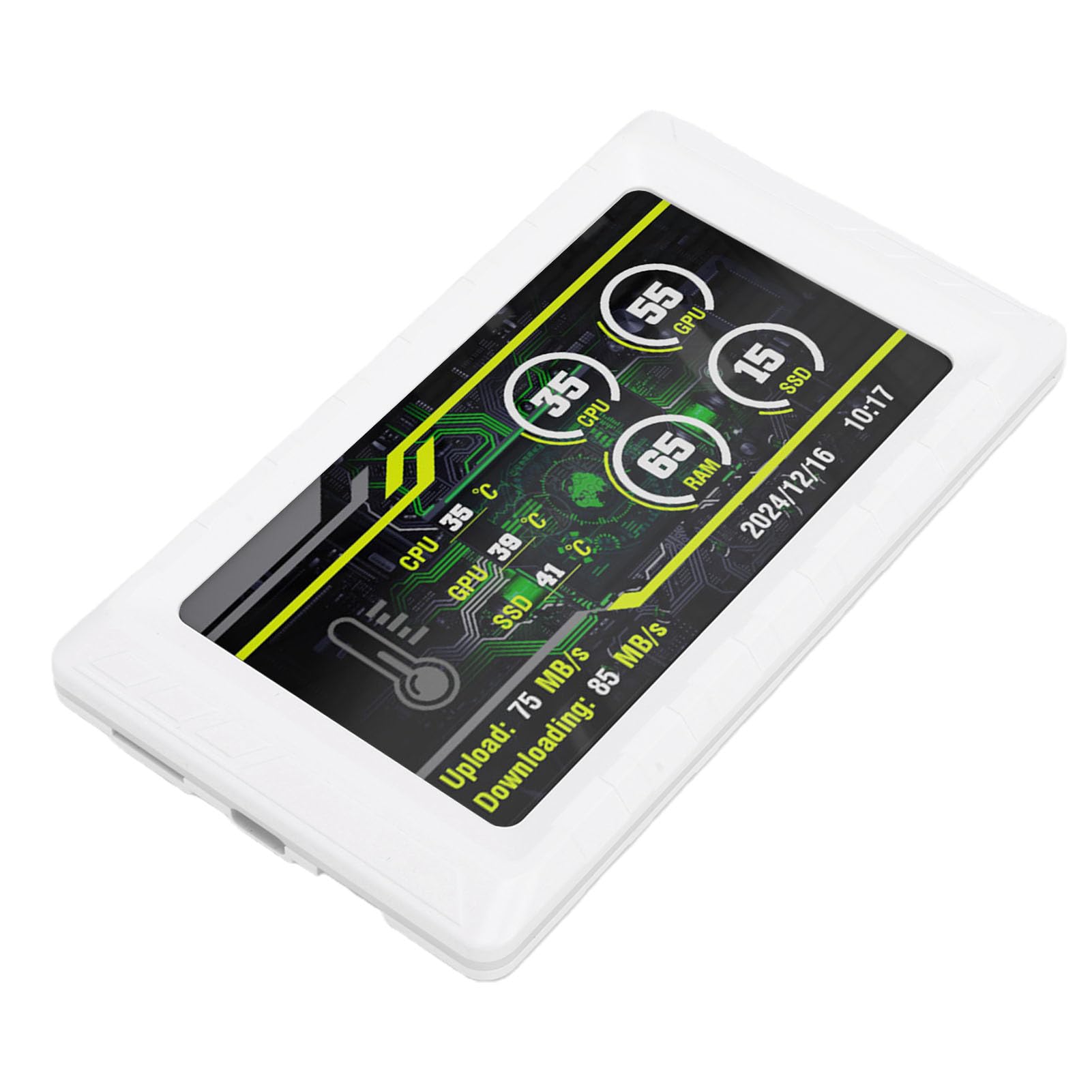 Écran PC de 5 Pouces avec Thèmes Vidéo Dynamiques (White)