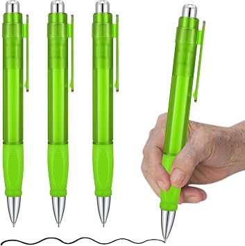 Big Fat Pens - Enhanced Writing Stability for Arthritis and Elderly Easy Thick Grip 3pcs Green