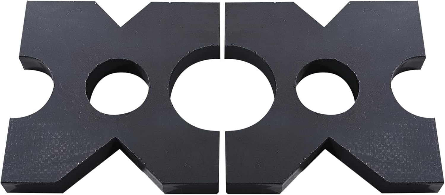 2 Pack Arbor Press Plate, 20 Ton and 32 Ton Shop Metal Press Plates with 4 Notch, 1 inch/25mm Thickness, H Frame Thickened Hydraulic Shop Press Plate 1" x 7" x 7"