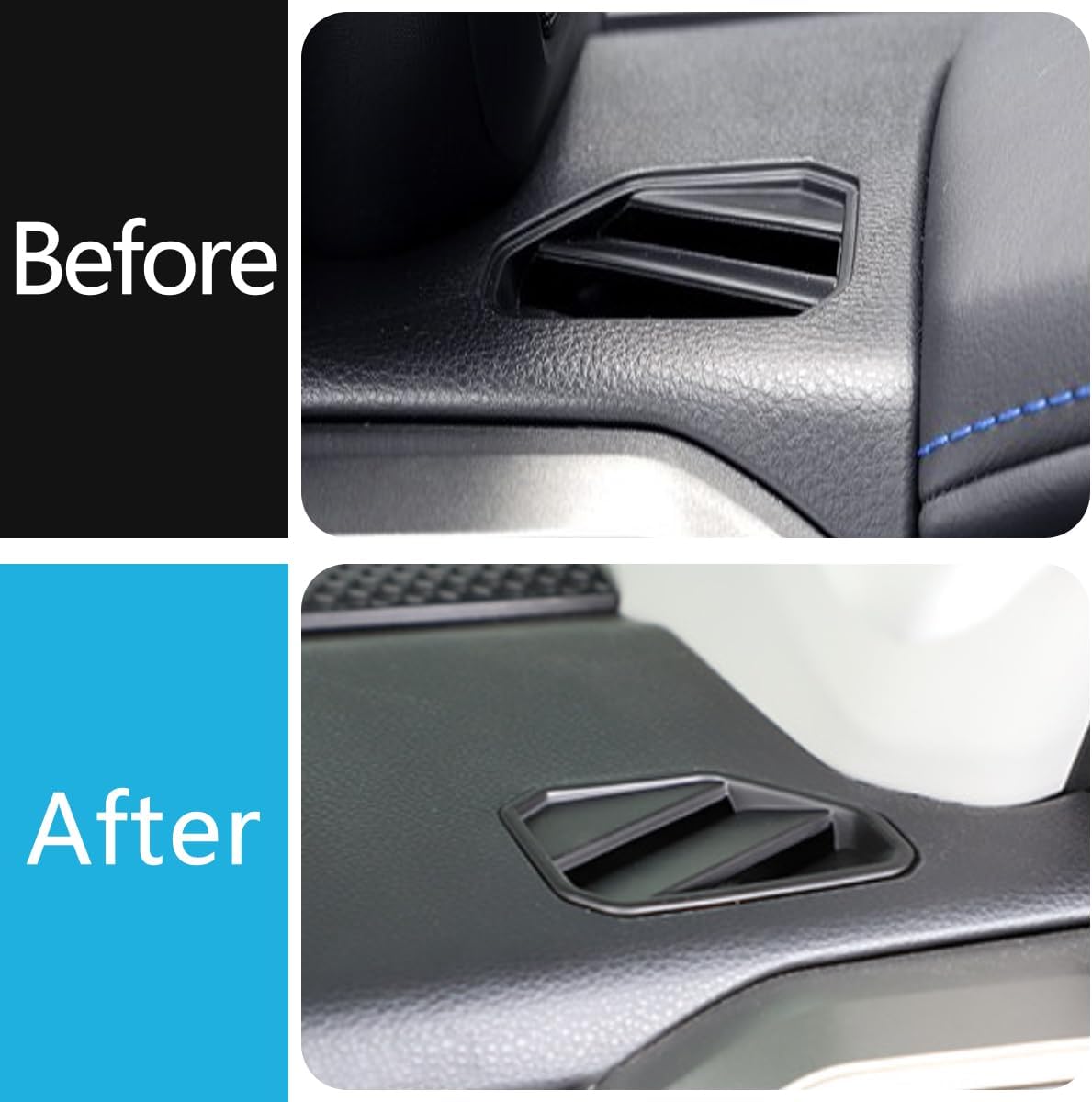 Car Accessories Fit for Toyota Tundra 2025 2024 2023 2022 Interior Dashboard Air Vent Cover Trims (Matte Black) 2PCS ABS