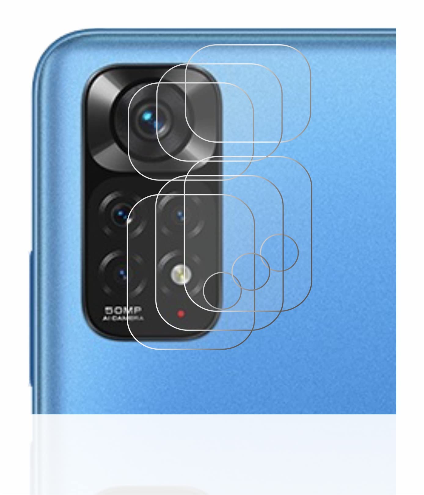 6 Pezzi Proteggi Schermo per Xiaomi Redmi Note 10 Pro (Fronte+Fotocamera