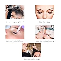 Vista 6 de Pilipane 50 viseras faciales desechables, viseras protectoras transparentes de ducha para procedimientos de pestañas y cejas