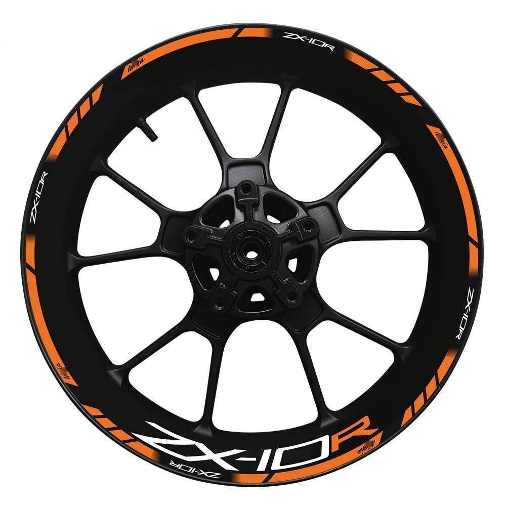 Rim Reflective Sticker for for N&INJA for Zx-10r Motorcycle Wheel Hub Decal Set Decorative Protection for Zx10r for ZX 10R(8)