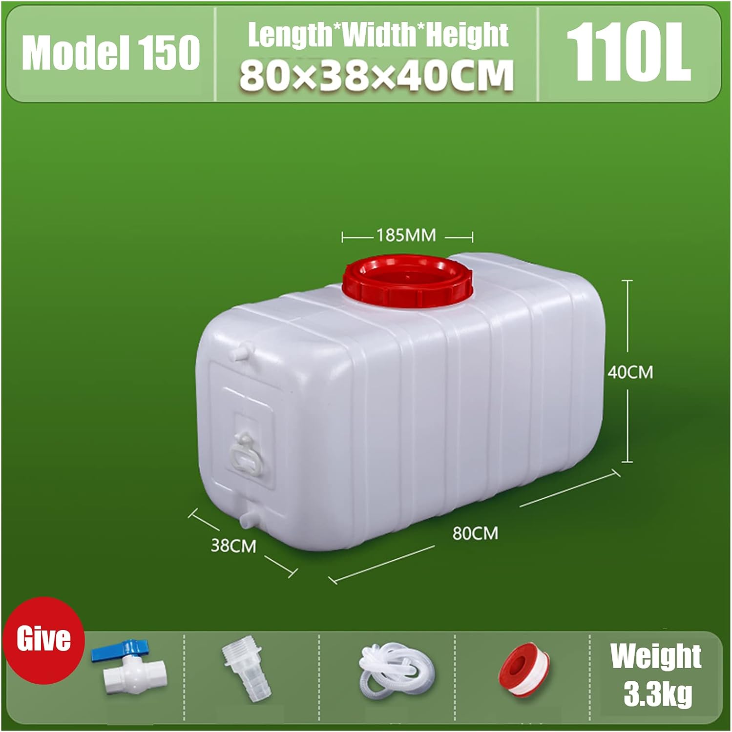 Water Tank White Thicken Outdoor Water Tank，110L Camping & Hiking Water Storage Water Container Multifunctional Water Tank，Cold Water Camping Water Storage Carrier Jug Water Barrel Pure