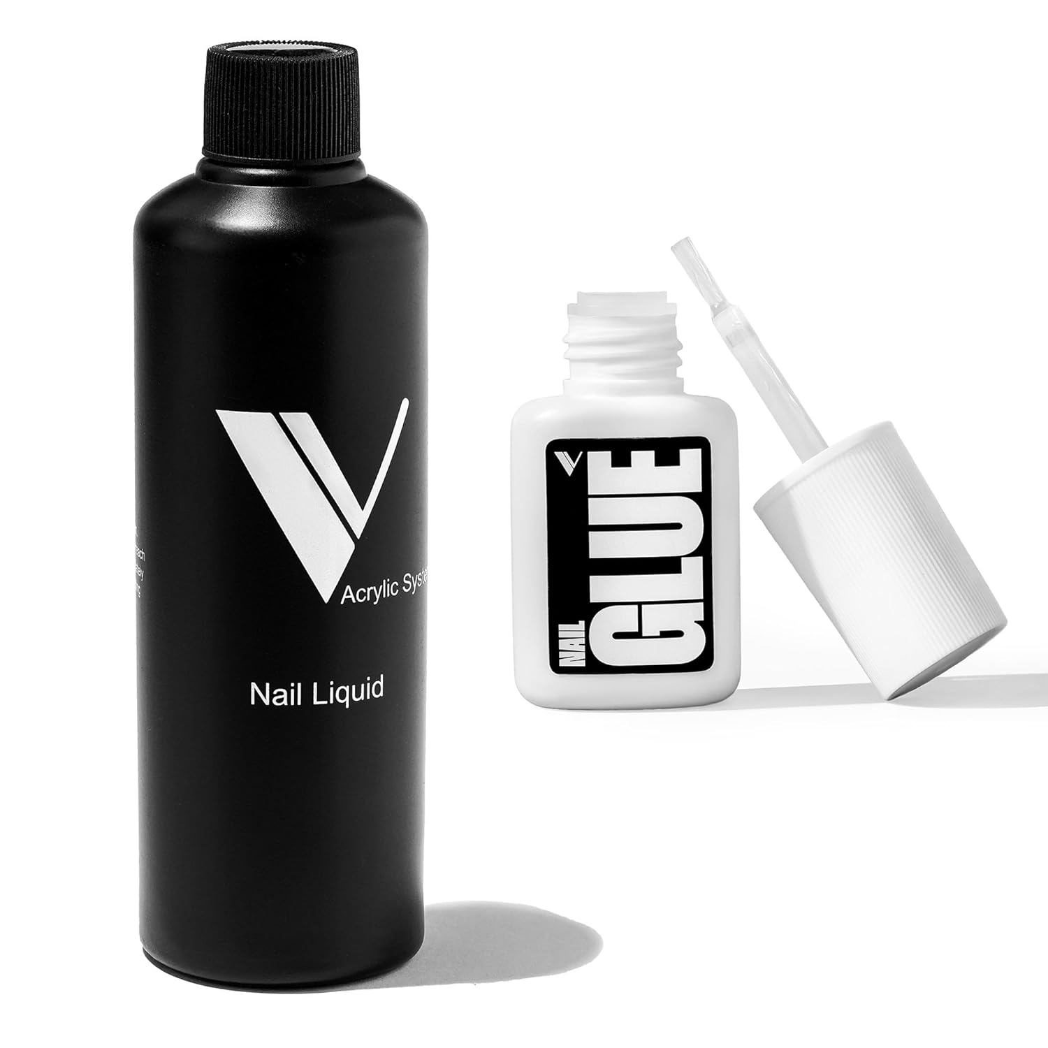 V Beauty Pure Set - Extra Strength Nail Glue, Nail Glue for Nail Tips and Monomer Acrylic Nail Liquid, 8oz