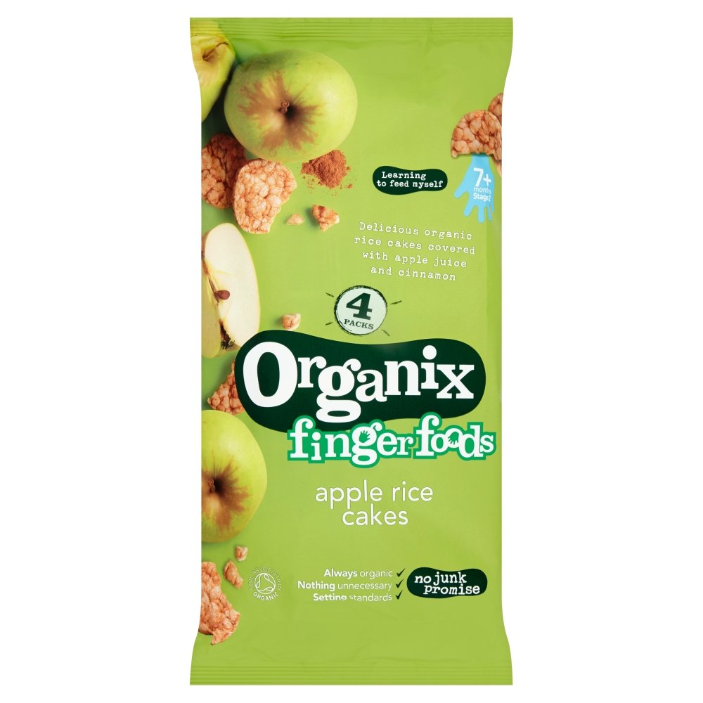 Organix Finger Food Apple Rice Cakes, 28g