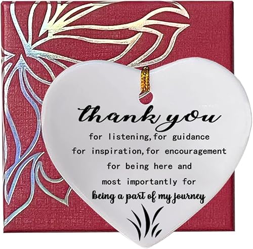 Letrero de recuerdo de cerámica con texto en inglés "Thank You for Being a Part of My Journey", regalo de agradecimiento para amigos, compañeros de