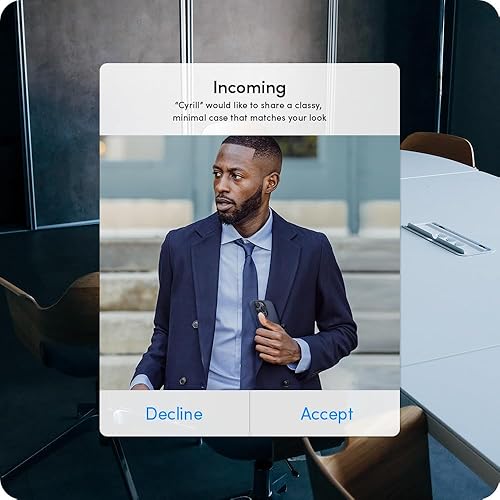 Miniatura 3 de CYRILL Kajuk Mag - Funda de cuero compatible con iPhone 15 Pro Max (2023), funda de cuero vegano de alta calidad, color azul con forro protector de
