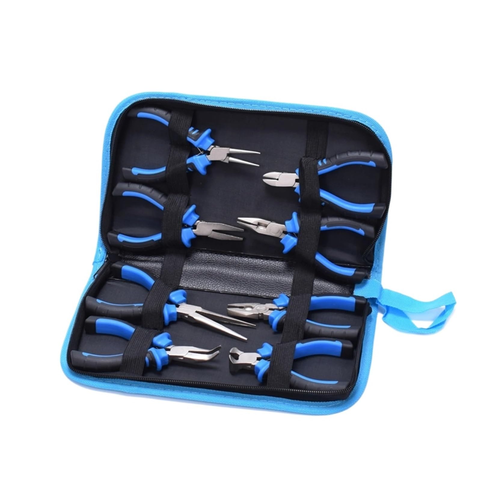 Mdsrfgn Set 1 Pliers Pliers Kit 8Pcs Mini Pliers Set With Tool Bag Jewelry Needle Nose, Wire Cutters, Nylon Jaw 4.5" Precision Plier
